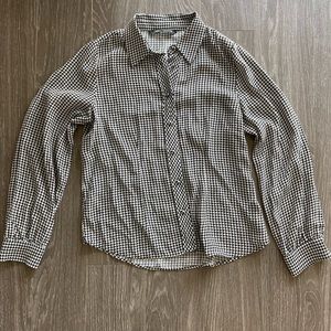 Zara mini houndstooth print blouse